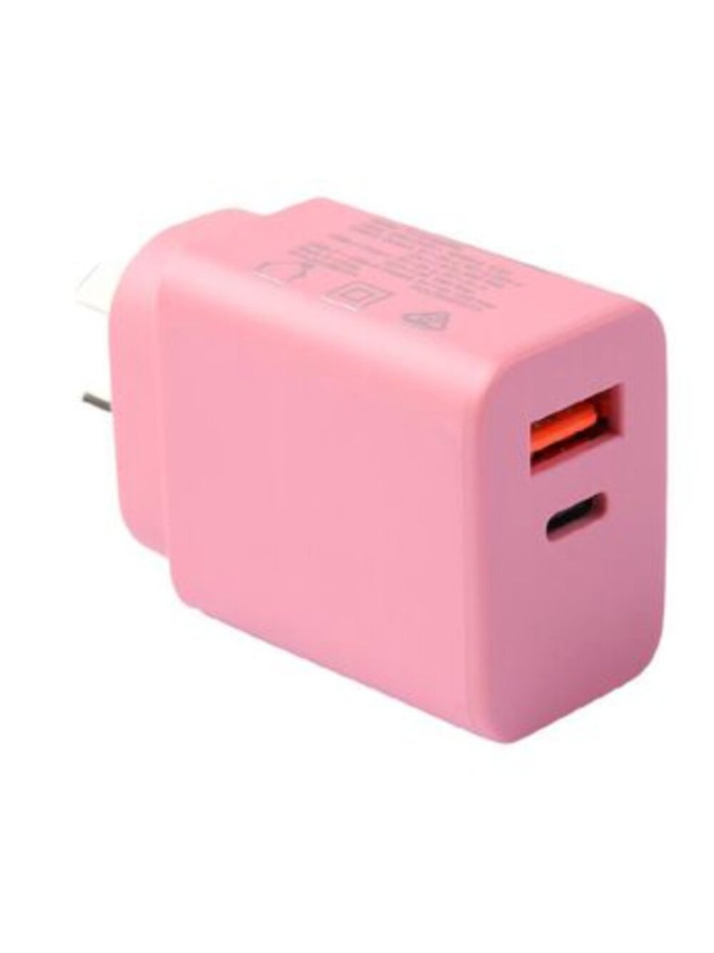 Lifestyles PD 20W USB-C Wall Charger in pink.